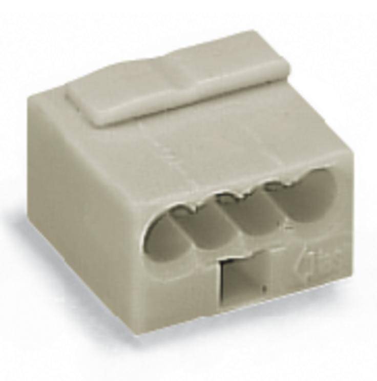 WAGO 243-314 Connector clip flexible: - fixed: 0.28-0.5 mm² Number of pins (num): 4 400 pc(s) Light grey
