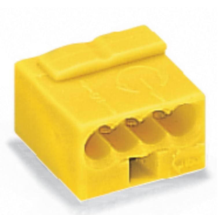 WAGO 243-514 Connector clip flexible: - fixed: 0.28-0.5 mm² Number of pins (num): 4 400 pc(s) Yellow