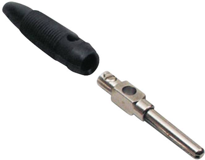 BKL Electronic 072150-P Jack plug Plug, straight Pin diameter: 4 mm Black