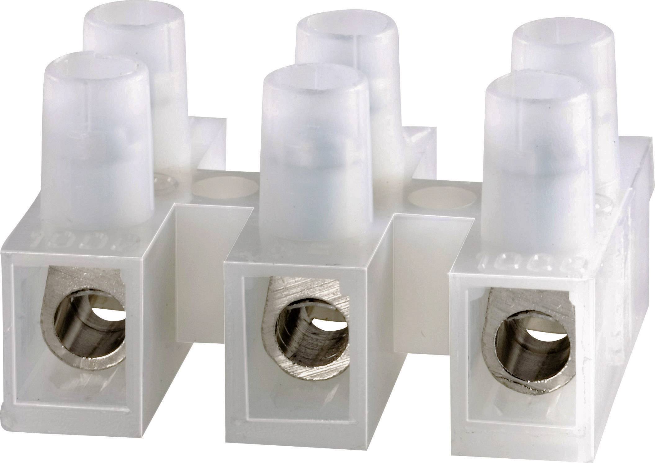 Adels-Contact 123303 Screw terminal flexible: -2.5 mm² fixed: -2.5 mm² Number of pins (num): 3 Ecru