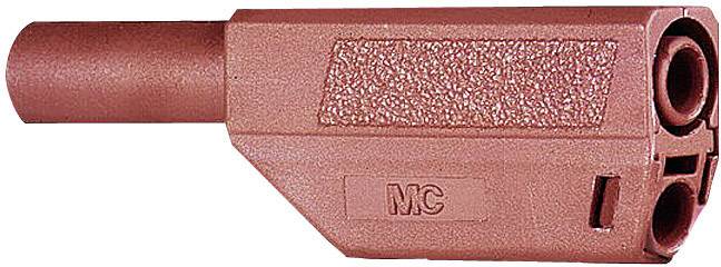 Stäubli SLS425-SE/Q Straight blade safety plug Plug, straight Pin diameter: 4 mm Brown