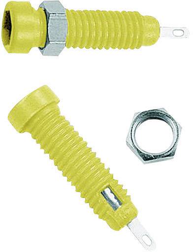Stäubli LB2-IF Jack socket Socket, vertical vertical Pin diameter: 2 mm Yellow
