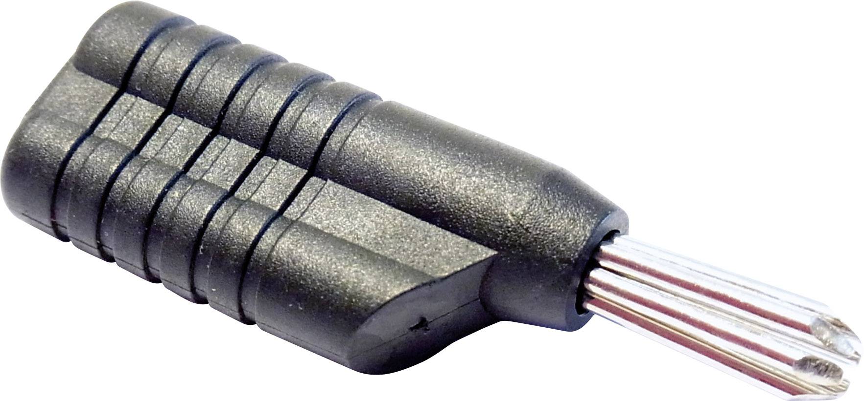 Schnepp N 4041 L Banana plug Plug, straight Pin diameter: 4 mm Black