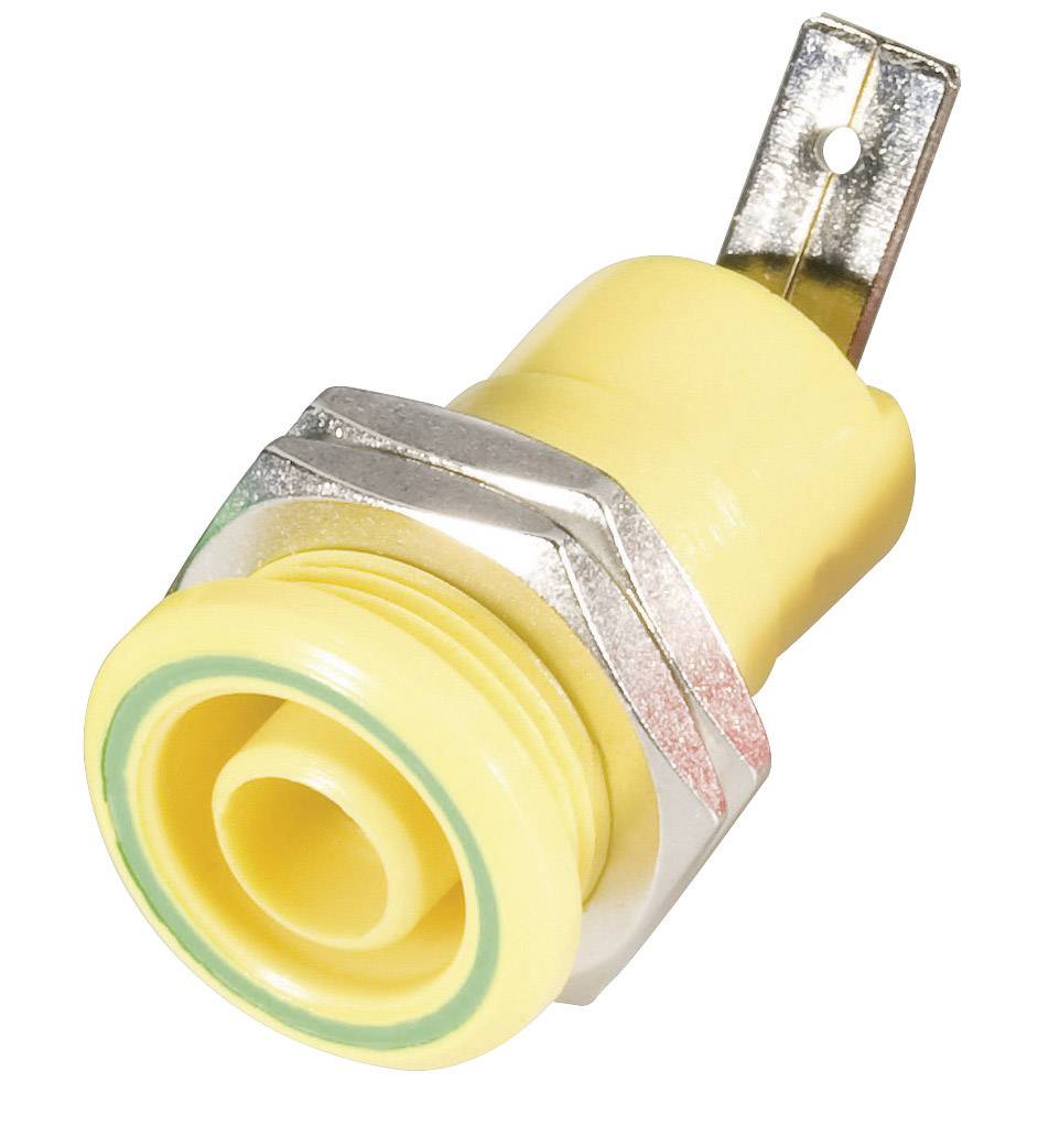 Schnepp BU 4600 ge Safety jack socket Socket, vertical vertical Pin diameter: 4 mm Yellow