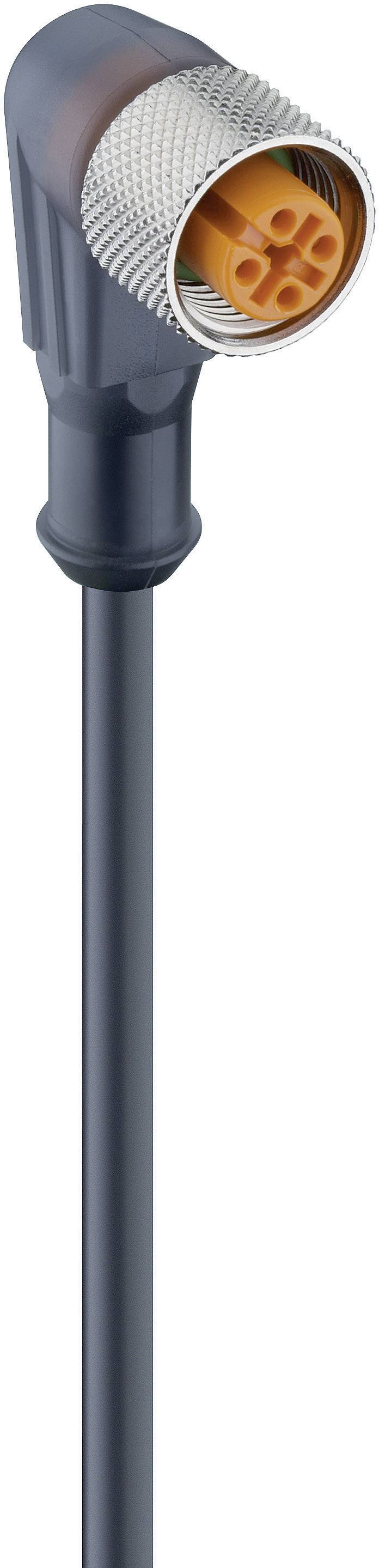 Lumberg Automation 11478-1 RKWT/LED A 4-3-224/5 M Actuator-Sensor-Connection Cable, M12-Coupler, Angled