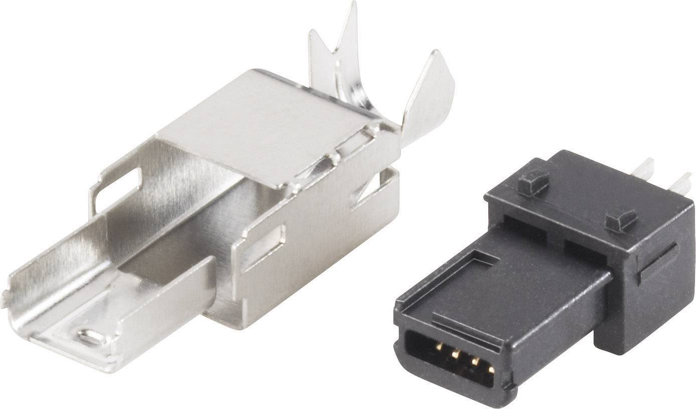 BKL Electronic 10120251 Mini USB-Plug 2/0 Plug, straight Mitsumi USB-B