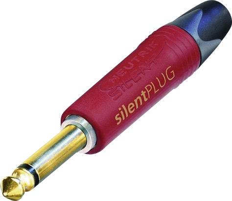 Neutrik NP2X-AU-SILENT 6.35 mm audio jack Plug, straight Number of pins (num): 2 Mono Red, Black 1 pc(s)