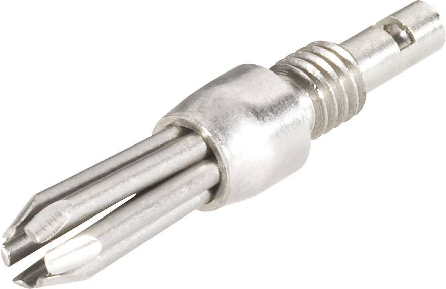 Schnepp N V2A 4000 Banana plug Plug, straight Pin diameter: 4 mm Silver 1 pc(s)