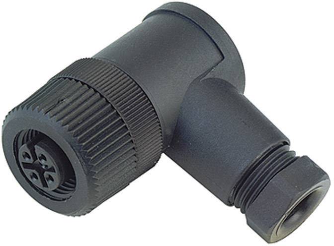binder 99-0436-00-05 Series 713, M12 Sensor / Actuator Connector, Screw Cap, Angled