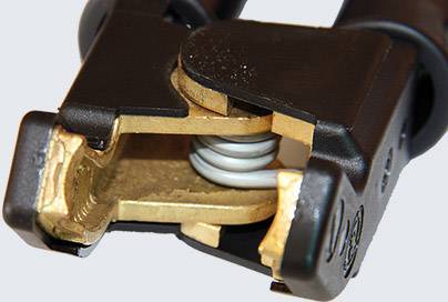 SET® 2105800 WZ11 1000 A Angled Charging Clips Screw connection for cable lugs via M6 eyelet or multiple cable up to 50 mm² using