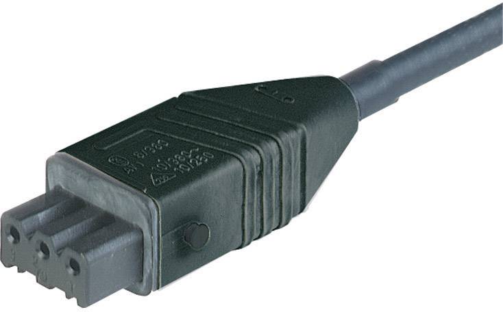 Connector with black housing and three pin contacts