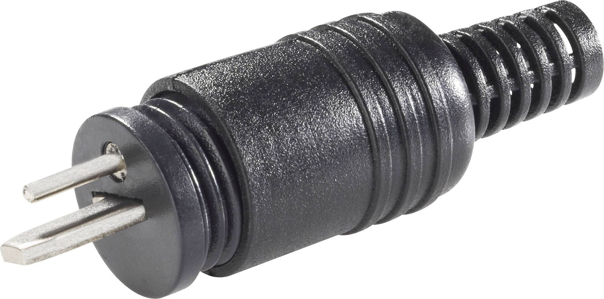 BKL Electronic 0205003/K Audio jack Plug, straight Number of pins: 2 Black