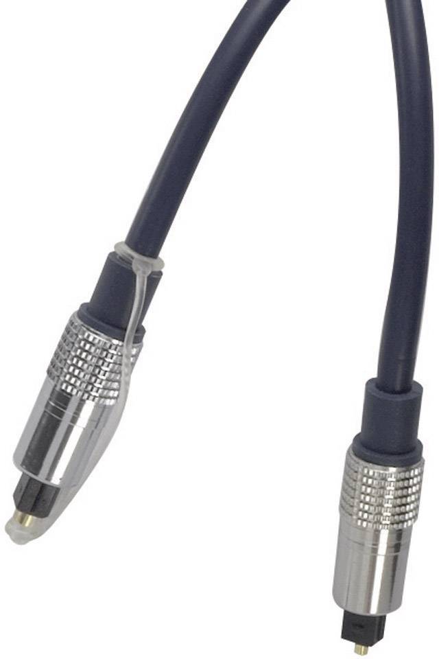 A black audio cable with two silver plugs at the ends, connected to a chastity lock.