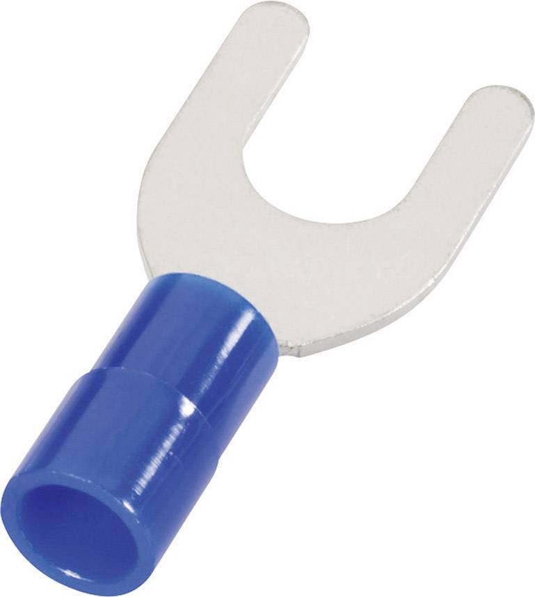 Cimco 180148 U terminal 1.50 mm² 2.50 mm² Hole Ø=6.5 mm Partially insulated Blue