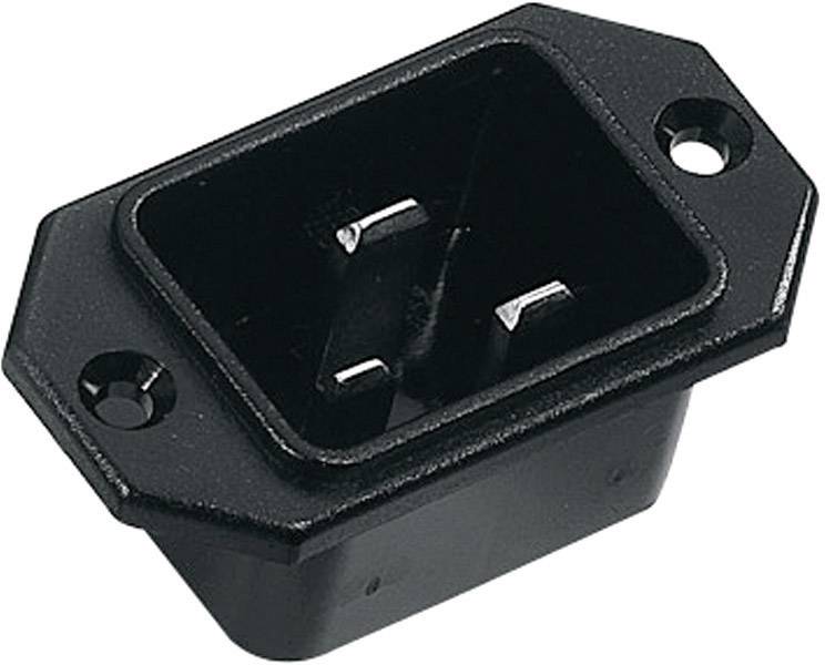 K & B 42R081121 IEC connector 42R Plug, vertical mount Total number of pins: 2 + PE 16 A Black