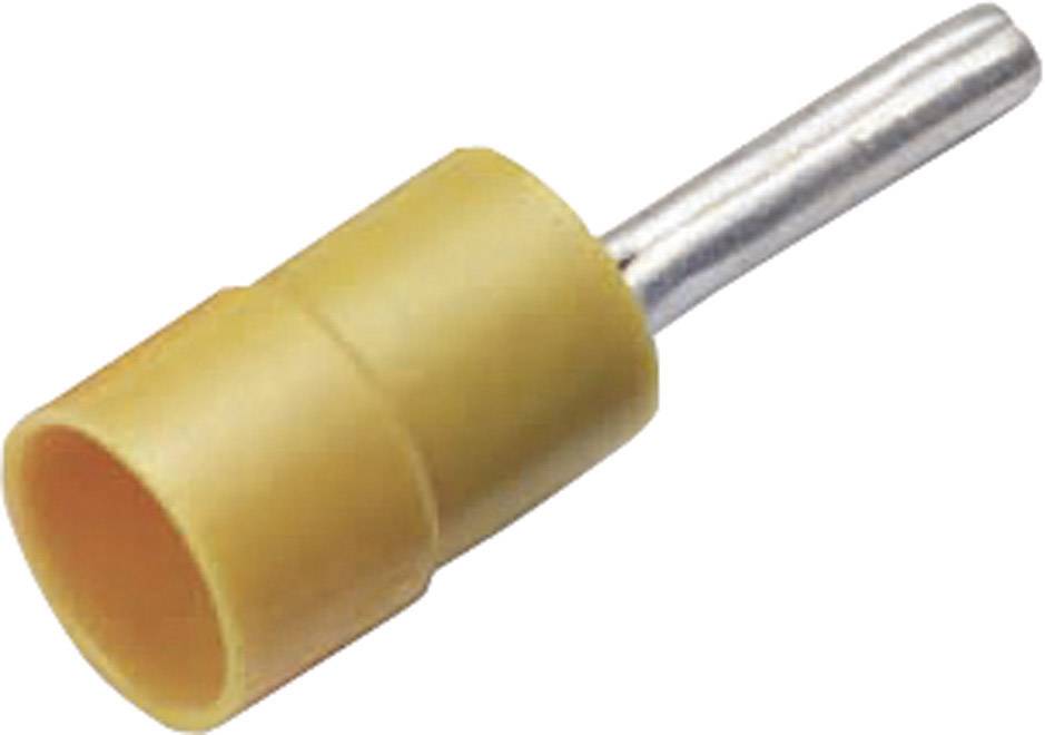 Cimco 180226 Pin terminal 4 mm² 6 mm² Partially insulated Yellow