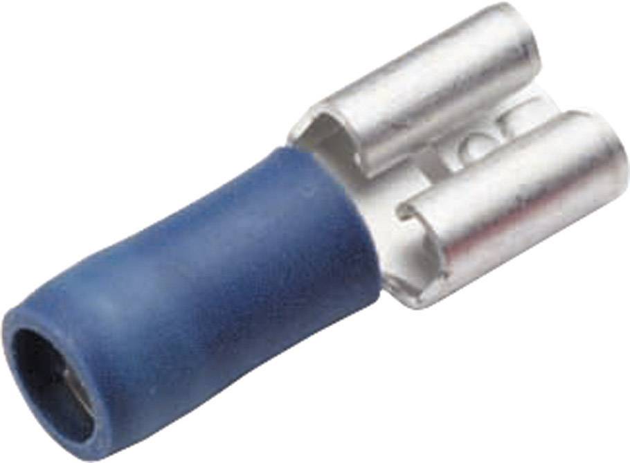 Cimco 180258 Blade receptacle Connector width: 4.8 mm Connector thickness: 0.5 mm 180 ° Partially insulated Blue