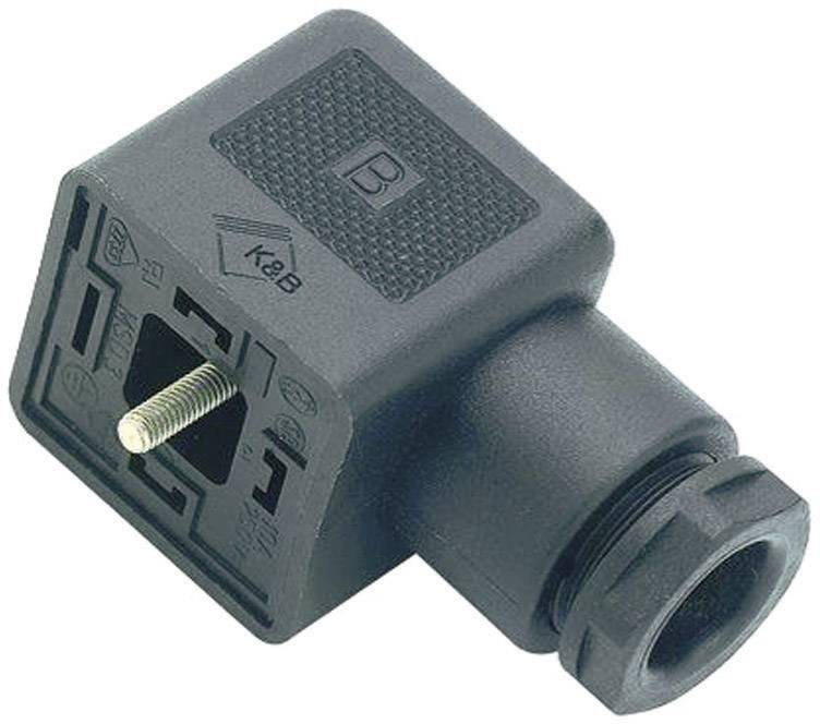 binder 43-1700-000-03 Design A Series 210 Magnetic Valve Connector Black Pins:2+PE