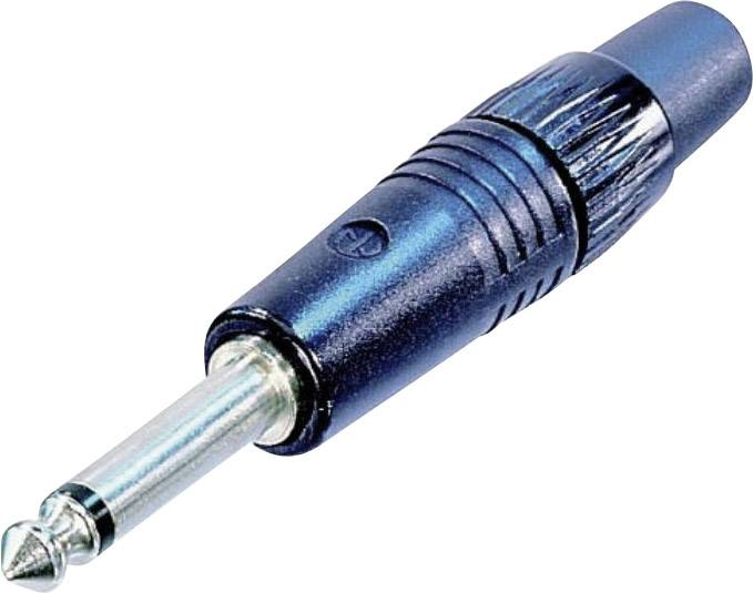 Neutrik NP2CBAG 6.35 mm audio jack Plug, straight Number of pins (num): 2 Mono Black 1 pc(s)