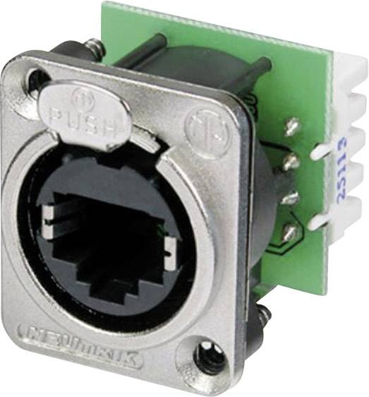 Neutrik NE8FDV-YK NE8FDV-YK RJ45 Data Connector EtherCon D Series 8P8C RJ45 Socket, straight Nickel