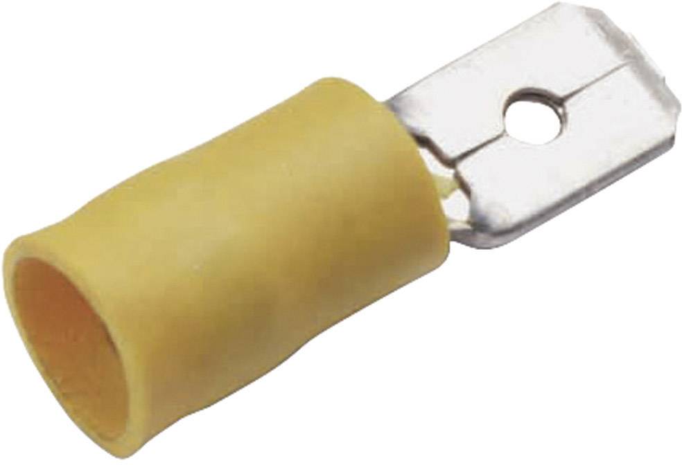 Cimco 180294 Blade terminal Connector width: 6.3 mm Connector thickness: 0.8 mm 180 ° Partially insulated Yellow