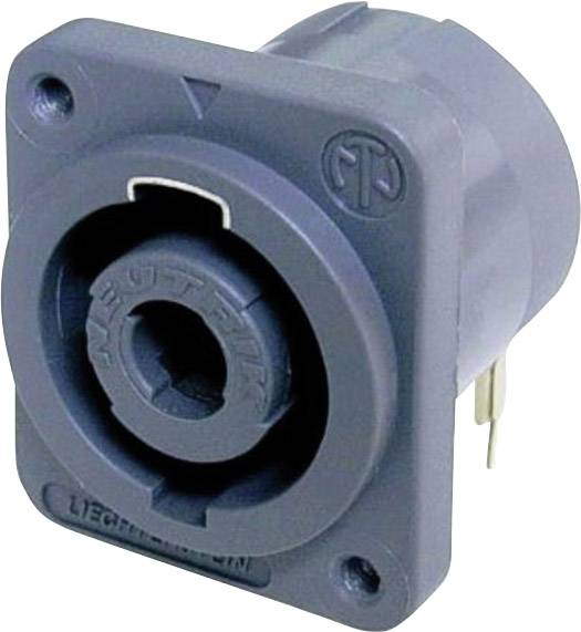 Neutrik NL4MDH Audio jack Sleeve socket, right angle pins Number of pins: 4 Grey