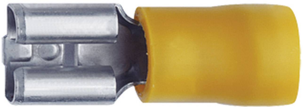 Klauke 750 Blade receptacle Connector width: 6.3 mm Connector thickness: 0.8 mm 180 ° Partially insulated Yellow