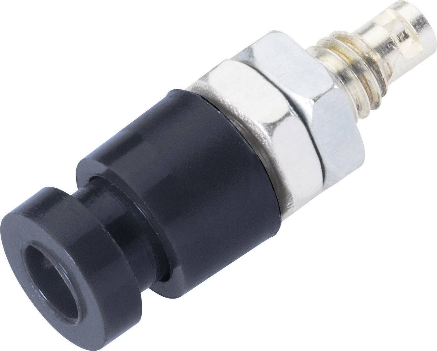 Schnepp EBU 2424 Jack socket Socket, vertical vertical Pin diameter: 2.4 mm Black