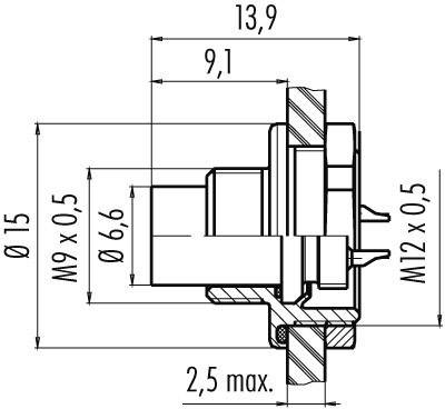 binder 09-0423-00-07 Sub Miniature Circular Connector Series Nominal current (details): 1 A