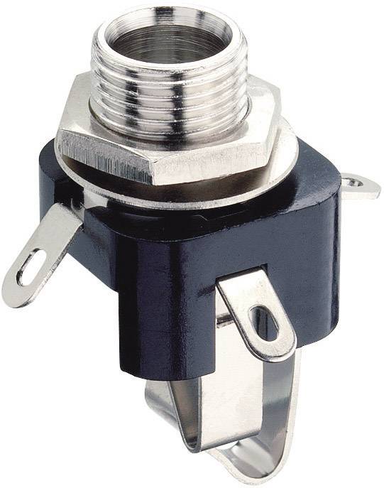 Lumberg KLB 3 6.35 mm audio jack Socket, vertical vertical Number of pins: 3 Stereo Black