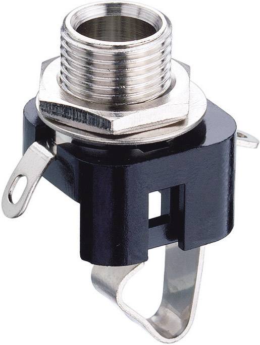 Lumberg KLBM 3 6.35 mm audio jack Socket, vertical vertical Number of pins: 2 Mono Black