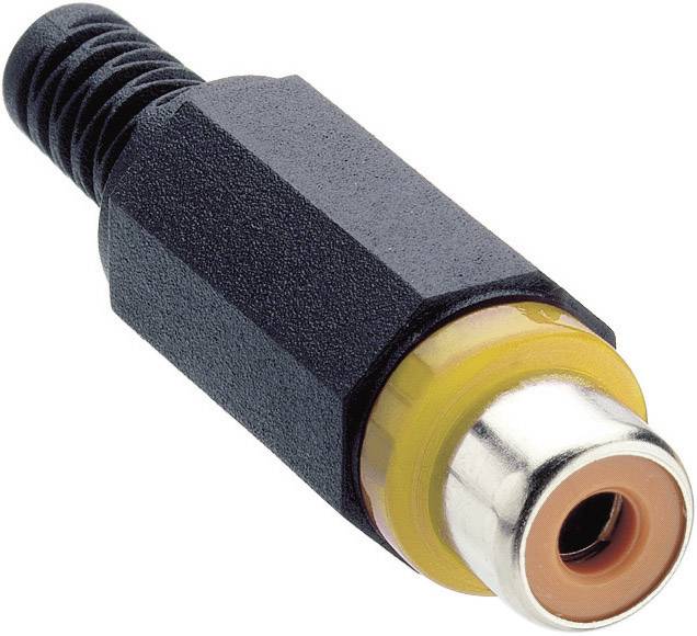Lumberg XKTO 1-YE RCA connector Socket, straight Number of pins: 2 Yellow