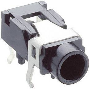 Lumberg 1503 07 3.5 mm audio jack Socket, horizontal mount Number of pins (num): 3 Stereo Black