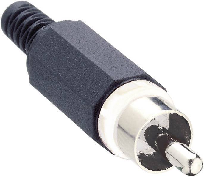 Lumberg XSTO 1-WH RCA connector Plug, straight Number of pins: 2 White