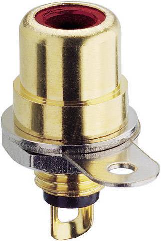 Lumberg BTO 1 V-RD RCA connector Socket, vertical vertical Number of pins: 2 Red