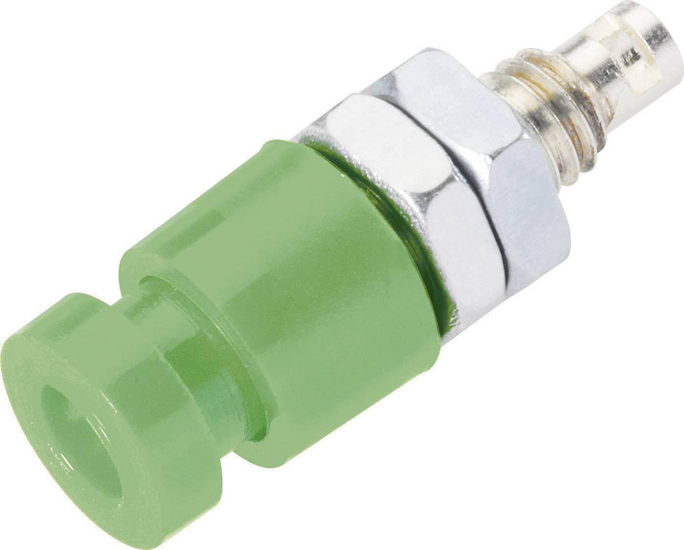 Schnepp EBU 2424 Jack socket Socket, vertical vertical Pin diameter: 2.4 mm Green