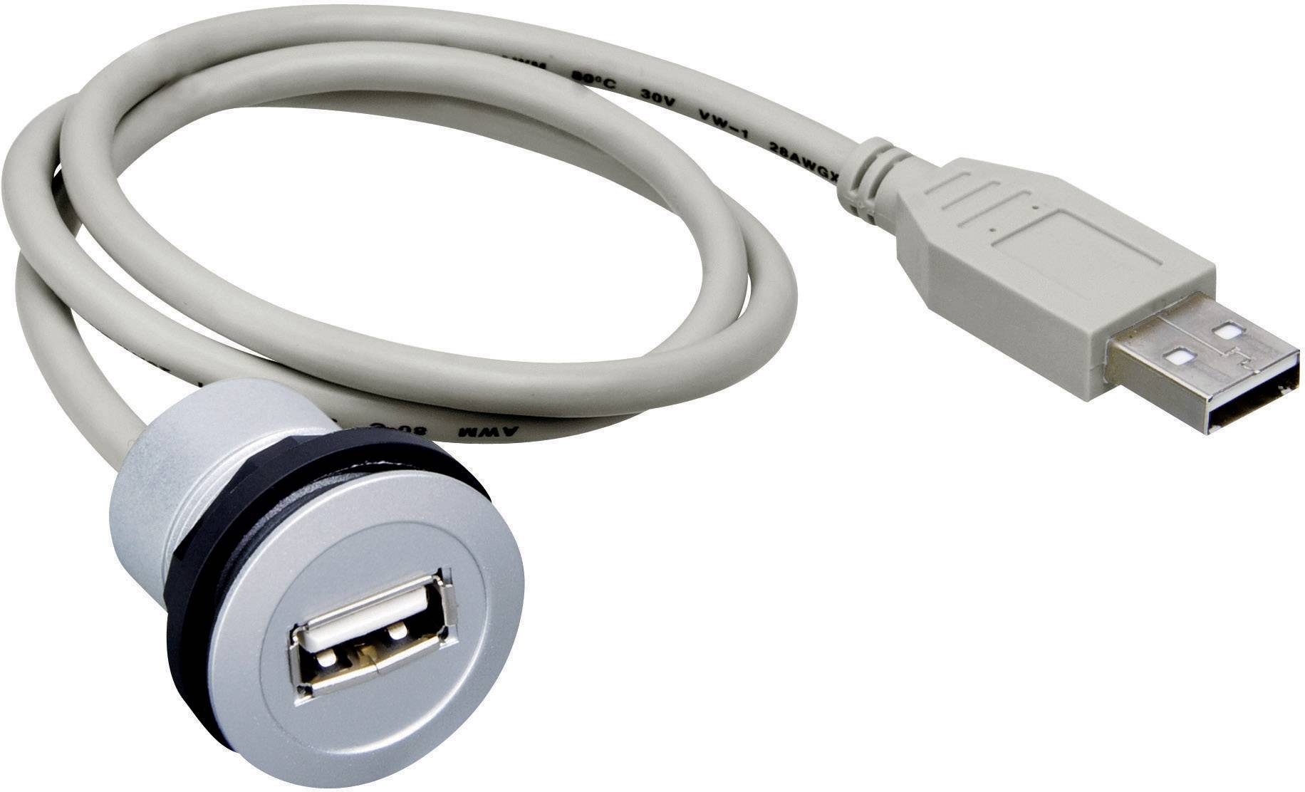 Schlegel RRJ-USB USB-mounted Socket 2.0 Type A Socket, built-in USB Type A mounting jack