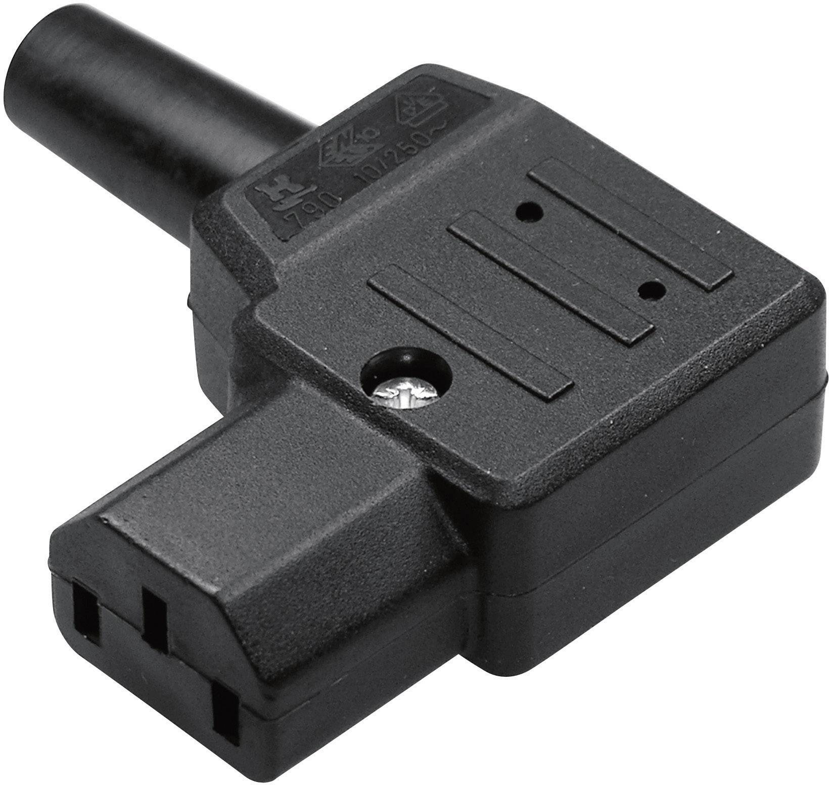 Martin Kaiser 790/sw/C IEC connector 790 Socket, right angle Total number of pins: 2 + PE 10 A Black