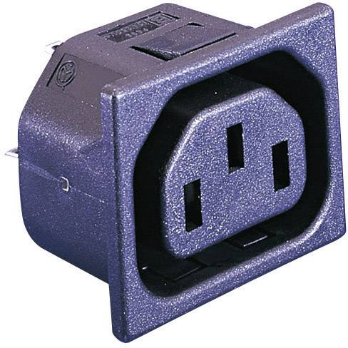 Bulgin PX0695/15/63 IEC connector PX Socket, vertical vertical Total number of pins: 2 + PE 10 A Black