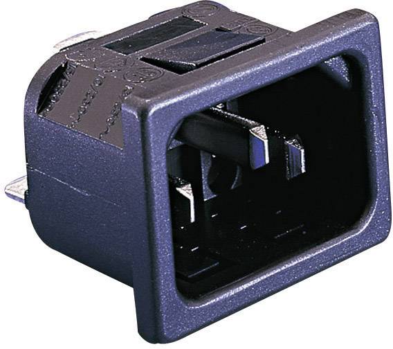 Bulgin PX0575/10/28 IEC connector PX Plug, vertical mount Total number of pins: 2 + PE 10 A Black