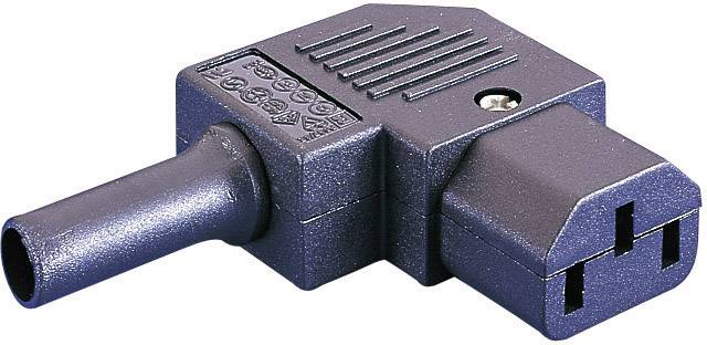 Bulgin PX0587/SE IEC connector PX Socket, right angle Total number of pins: 2 + PE 10 A Black 1 pc(s)
