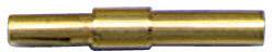 A cylindrical, metallic object with a wider area in the middle, potentially a machine part or tool component.
