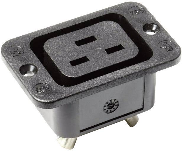 Kaiser 766/63/sw/C IEC connector 766 Socket, vertical vertical Total number of pins: 2 + PE 16 A Black 1 pc(s)