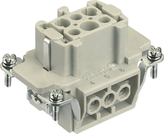 HARTING 09330062701 Socket inset Han® E 6 + PE Screws 1 pc(s)