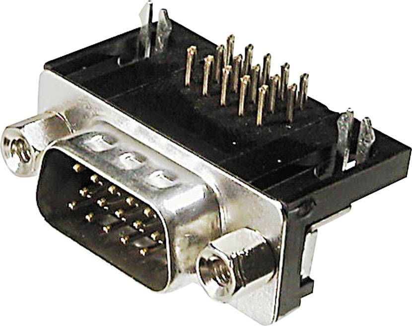 ASSMANN WSW A-HDS 15 A-KG/T D-SUB pin strip 90 ° Number of pins: 15 Soldering