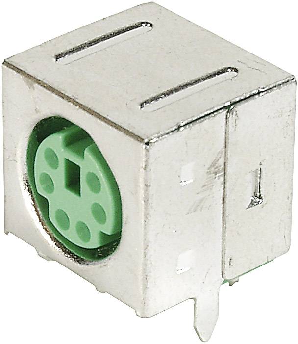ASSMANN WSW A-DIO-FS06/GREEN Mini DIN-panel-mounted Socket, Shielded shielded Number of pins: 6 TRU COMPONENTS Content