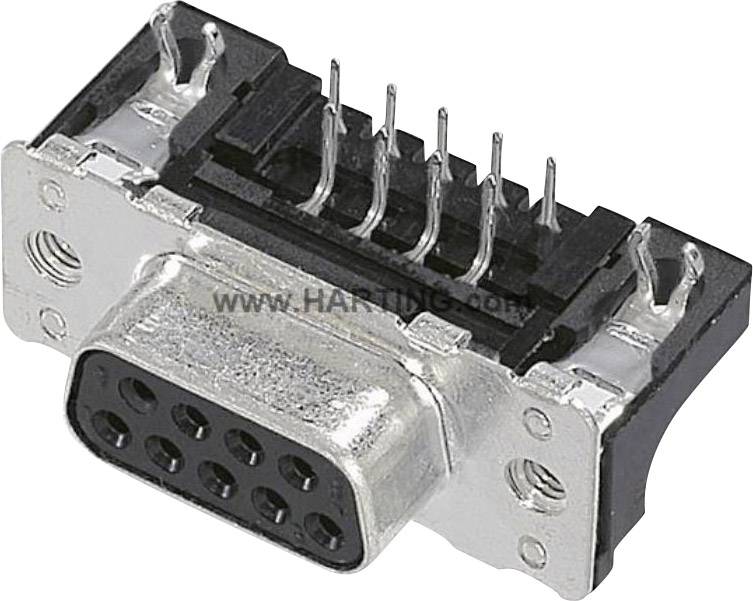 HARTING 09662526615 D-SUB receptacles 90 ° Number of pins: 15 Soldering