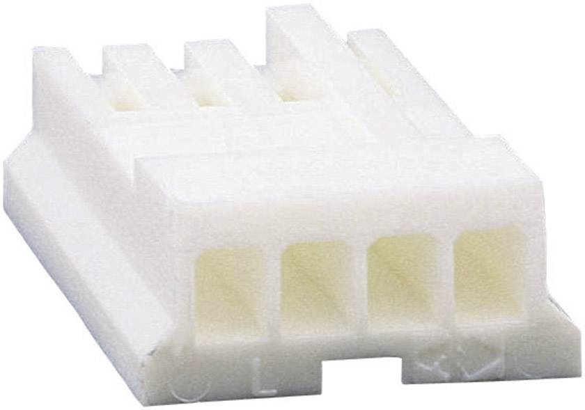 White plastic plug with four inlets, suitable for electrical connections.