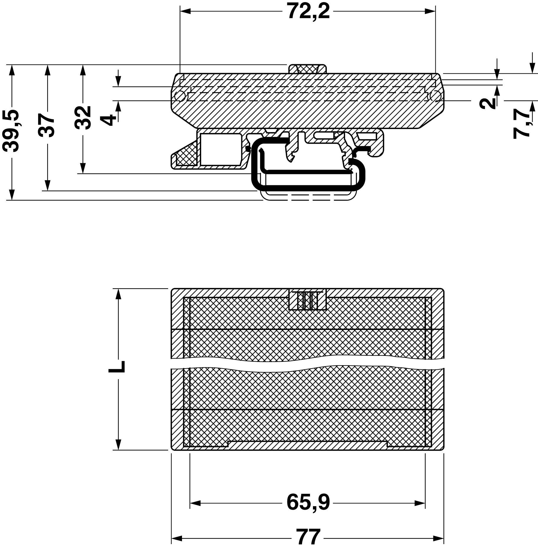 Phoenix Contact UMK- FE DIN rail casing (base) 77 x 39.5 Polyamide Green