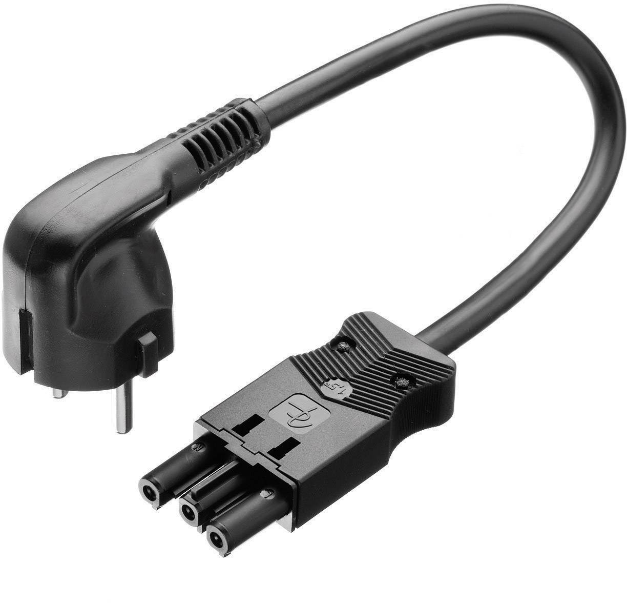 Adels-Contact AC 166 NLCGB/315 200 Mains cable Mains socket - PG right-angle plug Total number of pins: 2 + PE Black 2.00 m